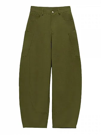 LUMINA - Γυναικείο παντελόνι LD5114 Verde Militaire