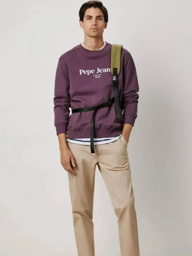 PEPE JEANS - Ανδρικό παντελόνι SLIM CHINO POPLIN PM211873 (833) Light Beige