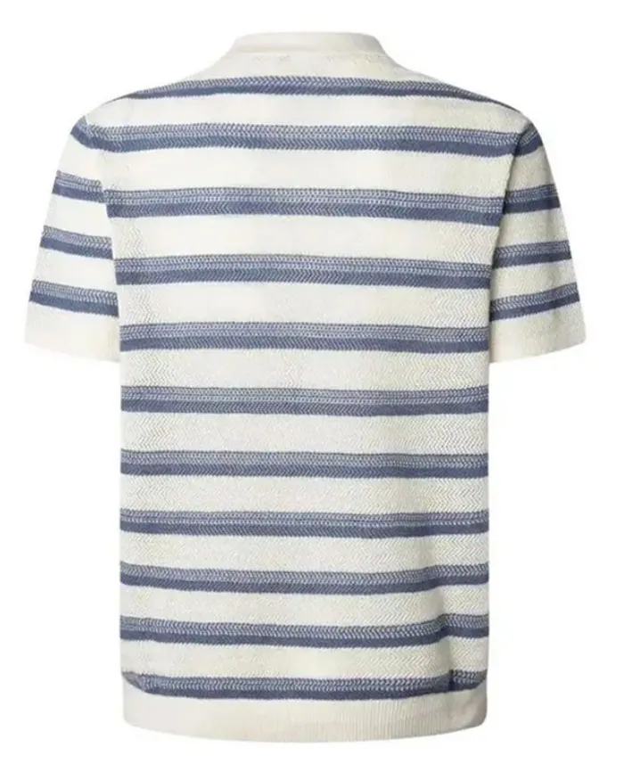 PEPE JEANS - Ανδρικό μπλουζάκι polo FLORIAN STRIPES PM7000060 (576) WASHED NAVY BLUE