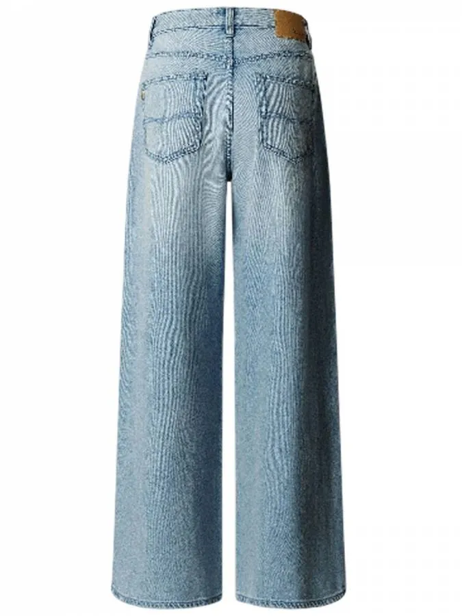 PEPE JEANS - Γυναικείο jean High-Rise Wide Fit Jeans - Jaimy PL2047404 (2W0) Vintage Worn Bleach Tencel Ble