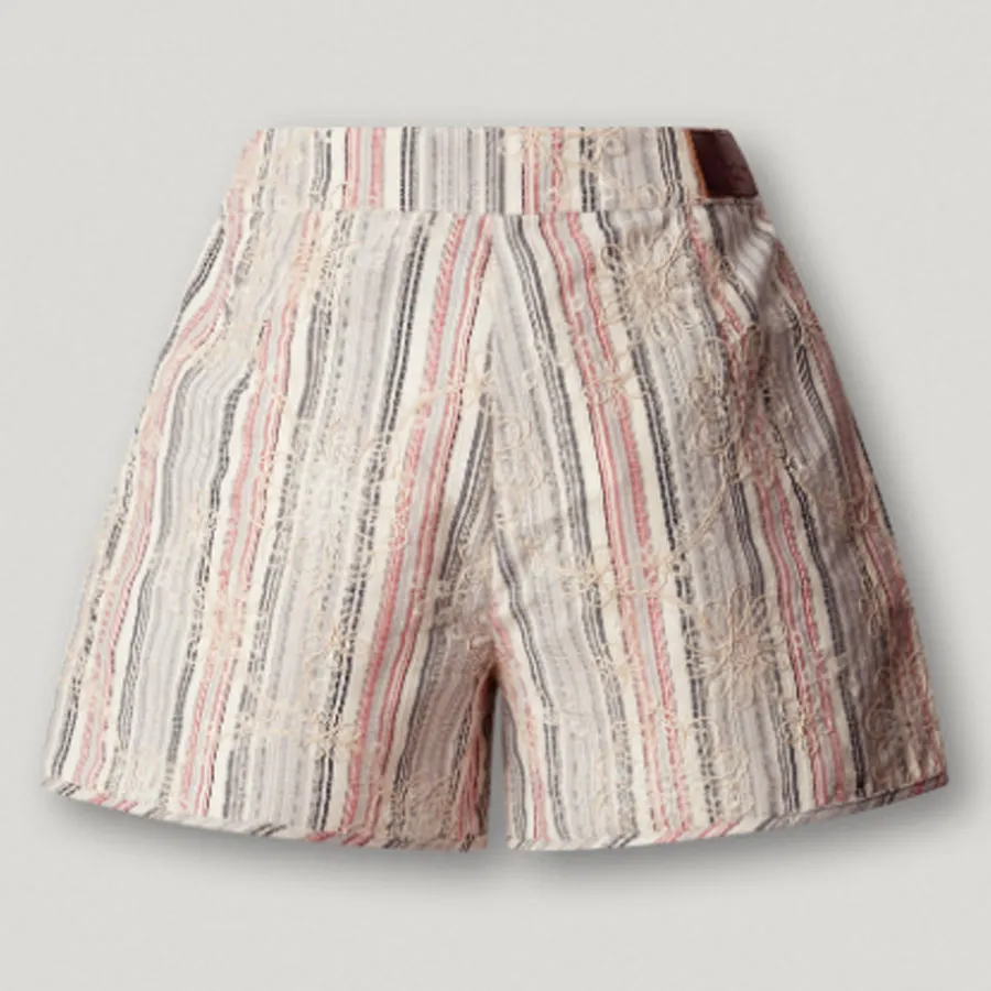 PEPE JEANS - Γυναικείο σορτς Striped Shorts PL8000024 (800) White