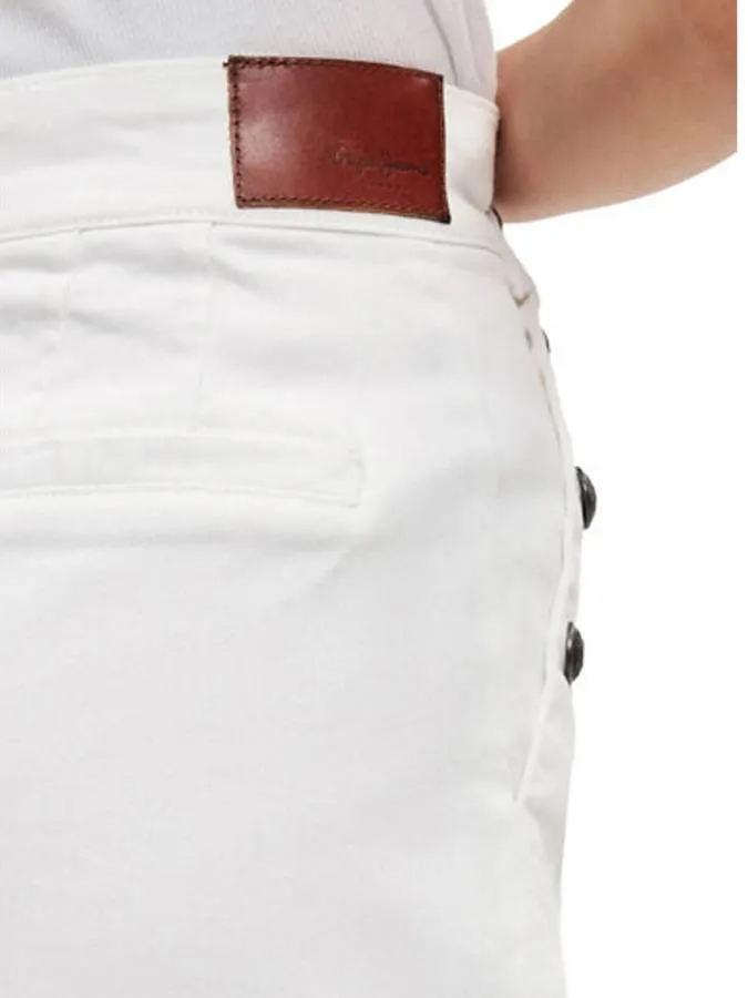 PEPE JEANS - Γυναικείο παντελόνι FERGY PL2100069 (800) White