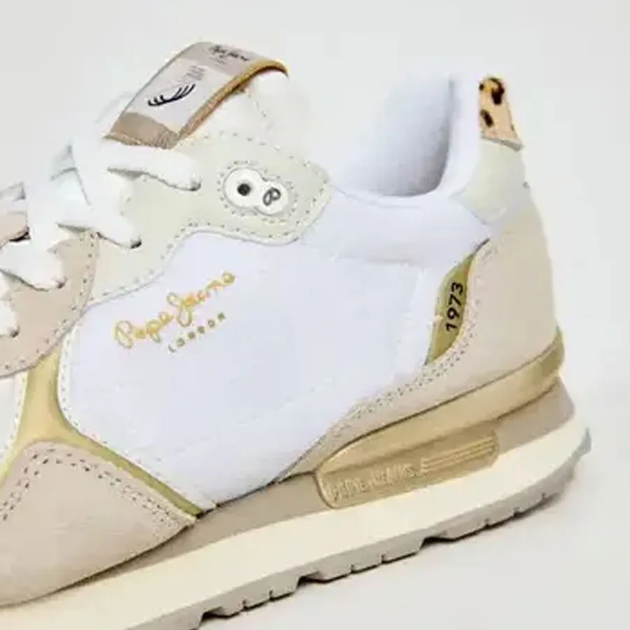 PEPE JEANS - Γυναικεία sneakers BRIT GLEN W PLS400023 (803) Off White