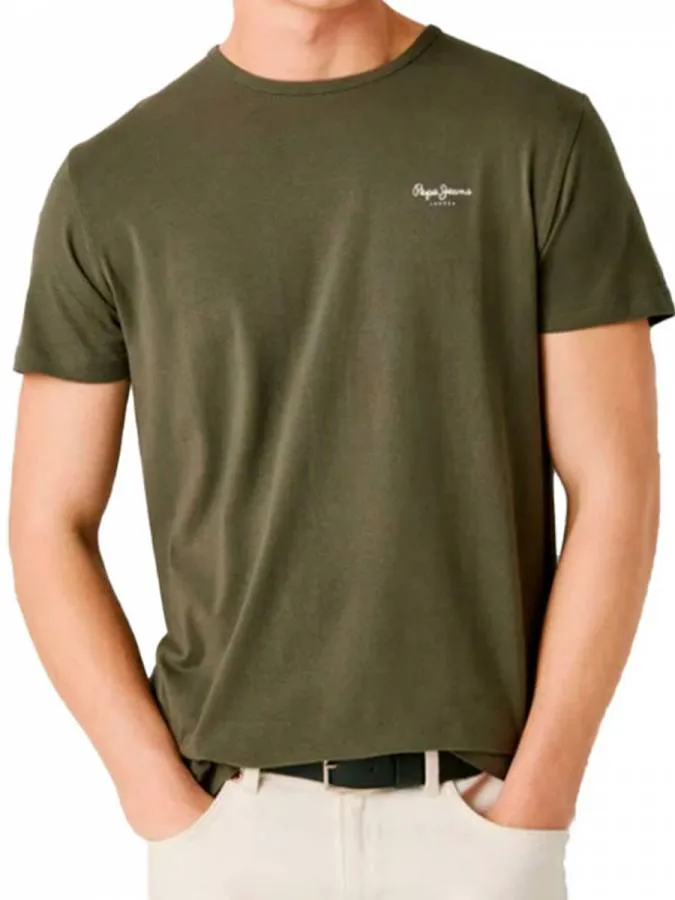 PEPE JEANS - Ανδρικό T-shirt CONTRAST CONNOR PM5010179 (728) Olive Green