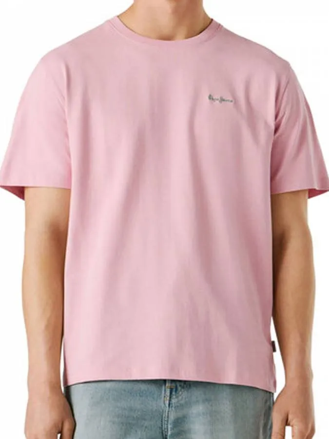 PEPE JEANS - Ανδρικό T-shirt CONTRAST CONNOR PM5010179 (316) Washed Pink