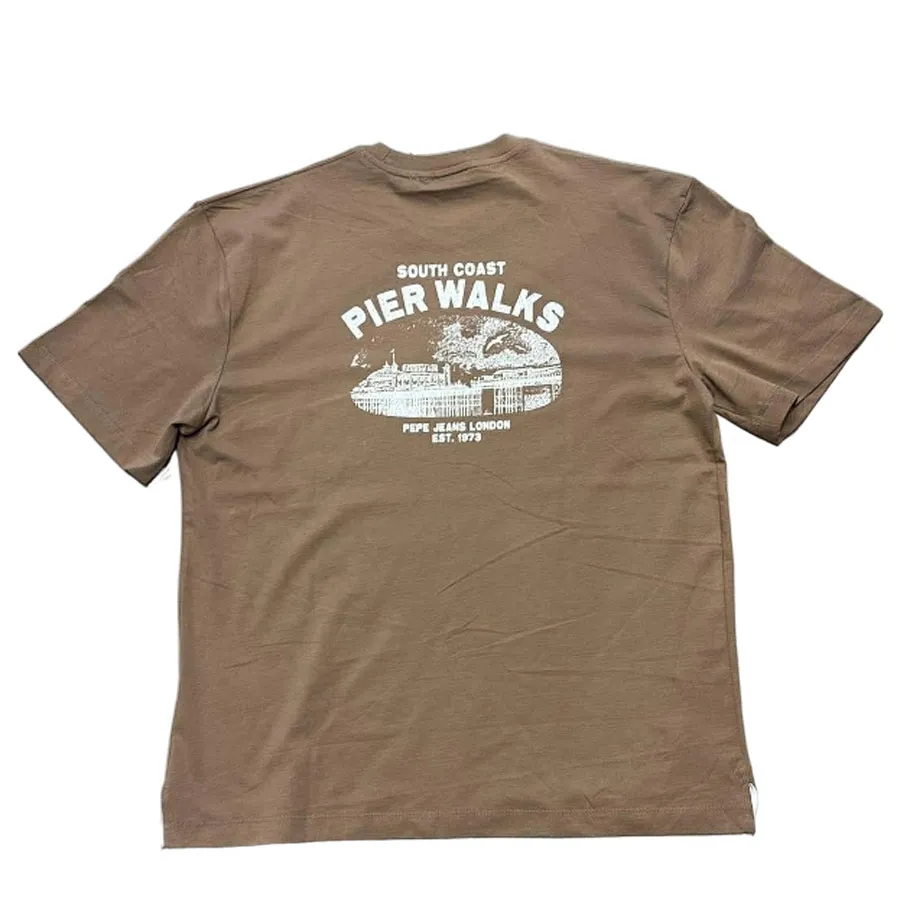 PEPE JEANS - Ανδρικό T-shirt SILVER TEE PM5010303 (850) Biscuit Beige