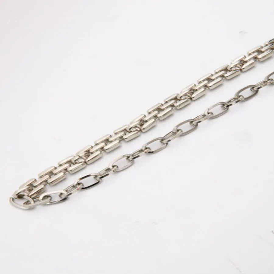 LEATHER TWIST - Γυναικεία ζώνη CSS26/05 SILVER BOND ΖΩΝΗ ΑΛΥΣΙΔΑ Ασημί