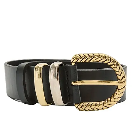 LEATHER TWIST - Γυναικεία ζώνη AURELIA FW26/22 ΜΑΥΡΟ