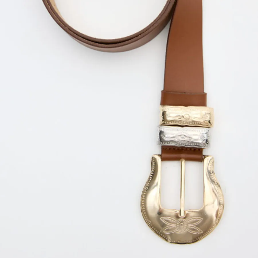 LEATHER TWIST - Γυναικεία ζώνη LETHA BSS26/13 ΤΑΜΠΑ