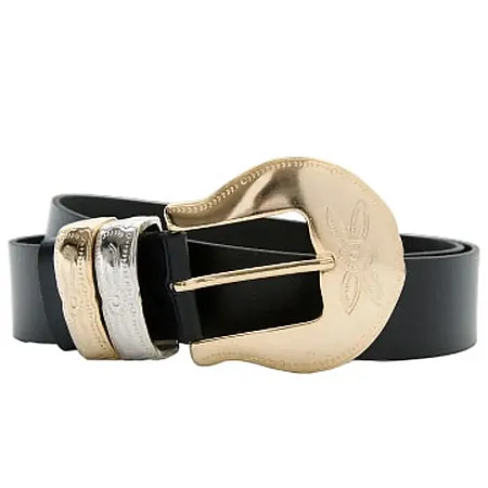 LEATHER TWIST - Γυναικεία ζώνη LETHA BSS26/13 ΜΑΥΡΗ