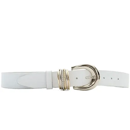 LEATHER TWIST - Γυναικεία ζώνη TREASSURE BSS26/03 ΛΕΥΚΗ