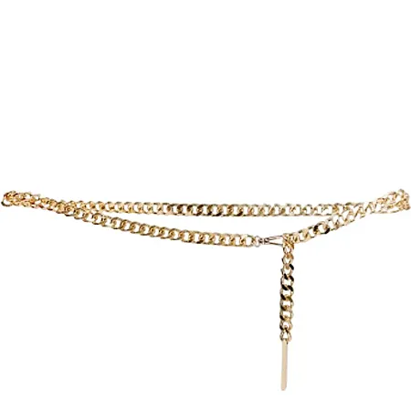 LEATHER TWIST - Γυναικεία ζώνη CSS26/04 TWIST CHAIN GOLD