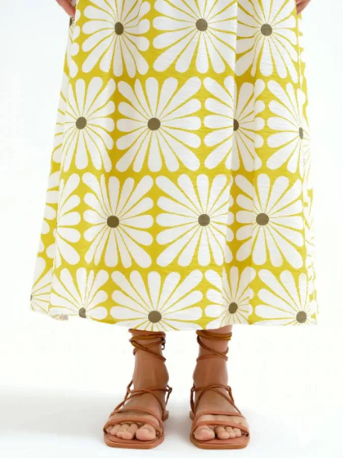 COMPANIA FANTASTICA - Γυναικεία φούστα 62C/11142/1XS Yellow