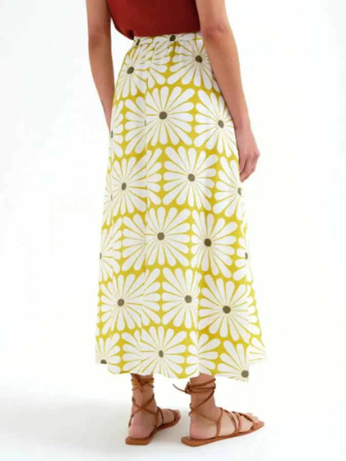 COMPANIA FANTASTICA - Γυναικεία φούστα 62C/11142/1XS Yellow