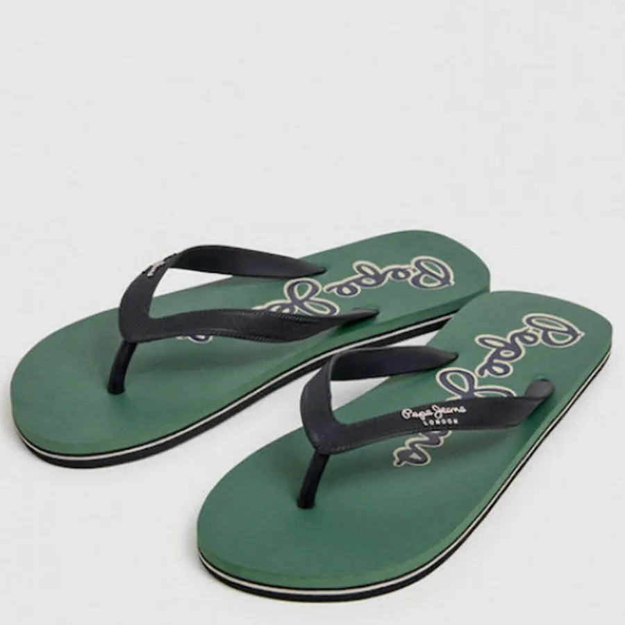 PEPE JEANS - Ανδρικές σαγιονάρες BAY BEACH PARTY M PMS700017 (611) Summer Green