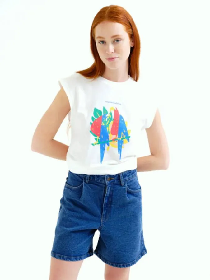 COMPANIA FANTASTICA - Γυναικείο T-shirt 62C/42107/3M0 White