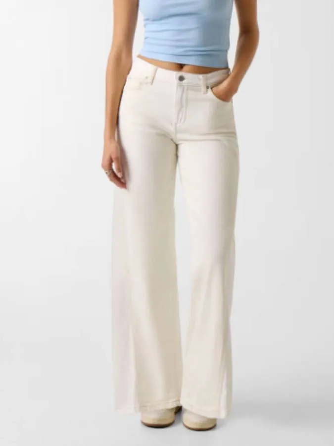 GUESS - Γυναιοκείο παντελόνι G11 wide-leg W6GA2TD6522-GNIS Λευκό