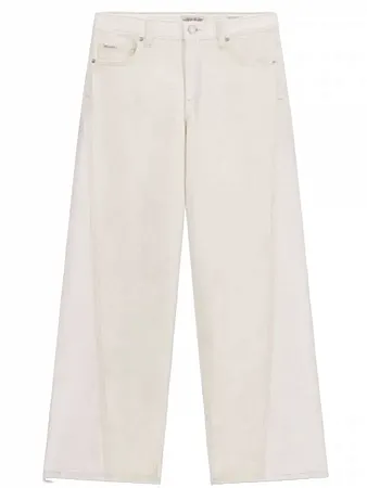 GUESS - Γυναιοκείο παντελόνι G11 wide-leg W6GA2TD6522-GNIS Λευκό