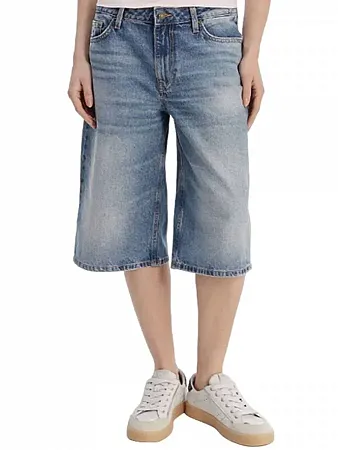 GUESS - Γυναικείο σορτς W6GD1DD6363-GJSM Μπλε