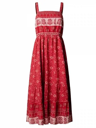 PEPE JEANS - Γυναικείο φόρεμα Floral Print Maxi Dress PL9537836 (264) Royal Red