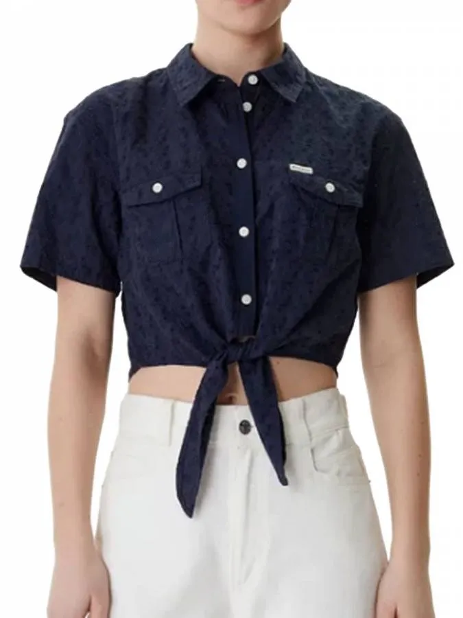 GUESS - Γυναικείο πουκάμισο Boxy Fit W6GHA3WO331-A71W Μπλε