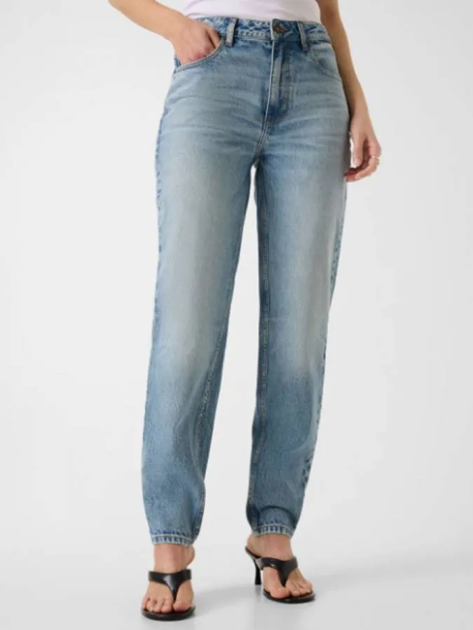 GUESS - Γυναικείο jean Mom Fit W5RA0DD5M4A-GJER Ανοιχτό μπλε