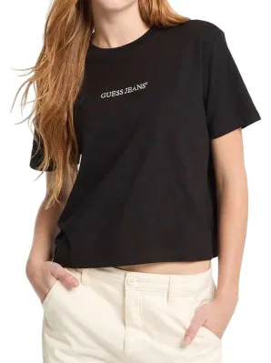 GUESS - Γυναικείο T-shirt Boxy fit W5RI42K8HM0-JBLK Μαύρο