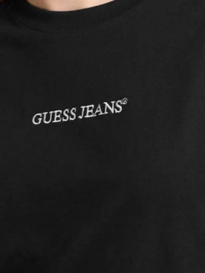 GUESS - Γυναικείο T-shirt Boxy fit W5RI42K8HM0-JBLK Μαύρο