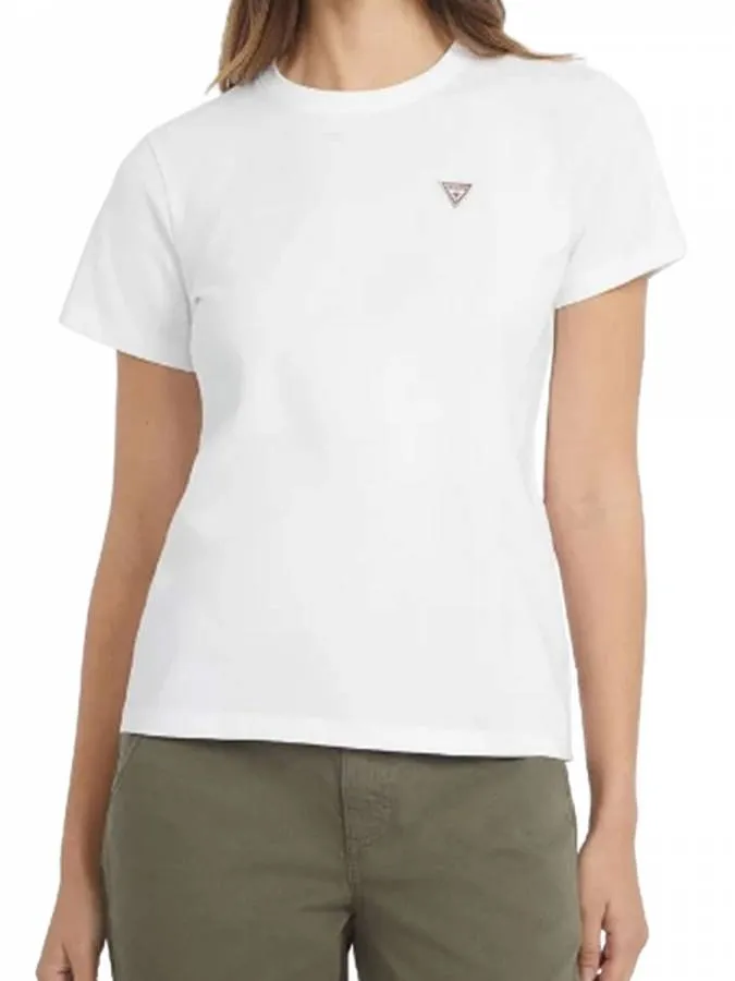 GUESS - Γυναικείο T-shirt Regular fit W4YI10J1314-G011 Λευκό