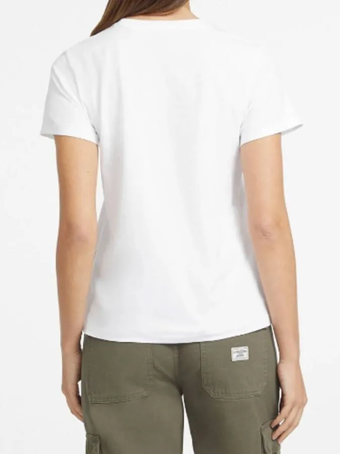 GUESS - Γυναικείο T-shirt Regular fit W4YI10J1314-G011 Λευκό