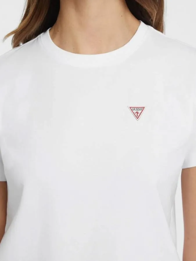 GUESS - Γυναικείο T-shirt Regular fit W4YI10J1314-G011 Λευκό