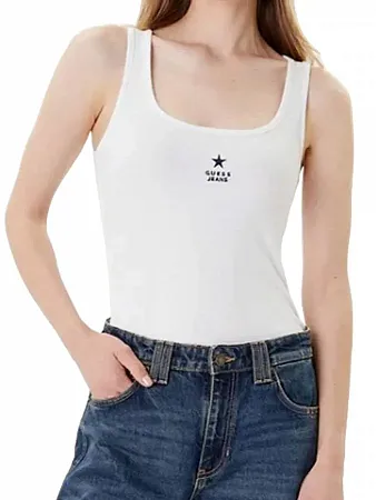 GUESS - Γυναικείο τοπ W4YP48KA0H1-G011 Λευκό