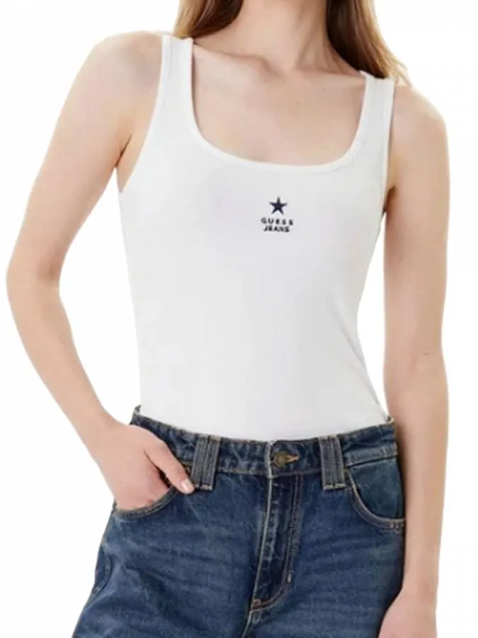 GUESS - Γυναικείο τοπ W4YP48KA0H1-G011 Λευκό