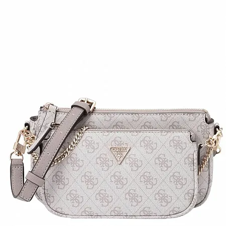 GUESS - Γυναικεία τσάντα NOELLE II BG967271 Dark Taupe Logo
