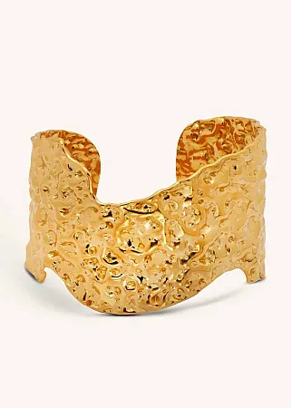 ALMYNOMA - Bραχιόλι με ανάγλυφη υφή Aeris Cuff Gold