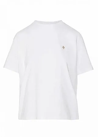 ACCESS - Γυναικείο T-shirt με μεταλλικό μονόγραμμα 63-2134-OFWHT