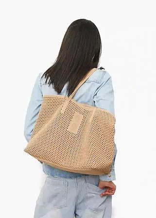 ELENA ATHANASIOU - Γυναικεία τσάντα Net Tote And Shopper bag Μπεζ