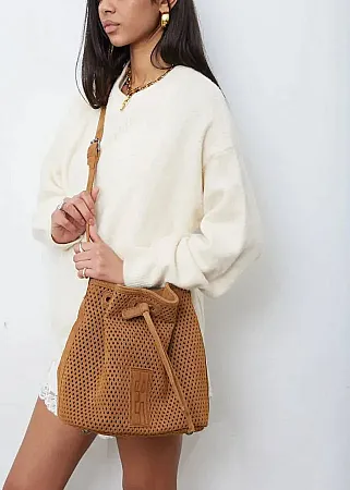 ELENA ATHANASIOU - Γυναικεία τσάντα Net Suede Pouch Bag Ταμπα