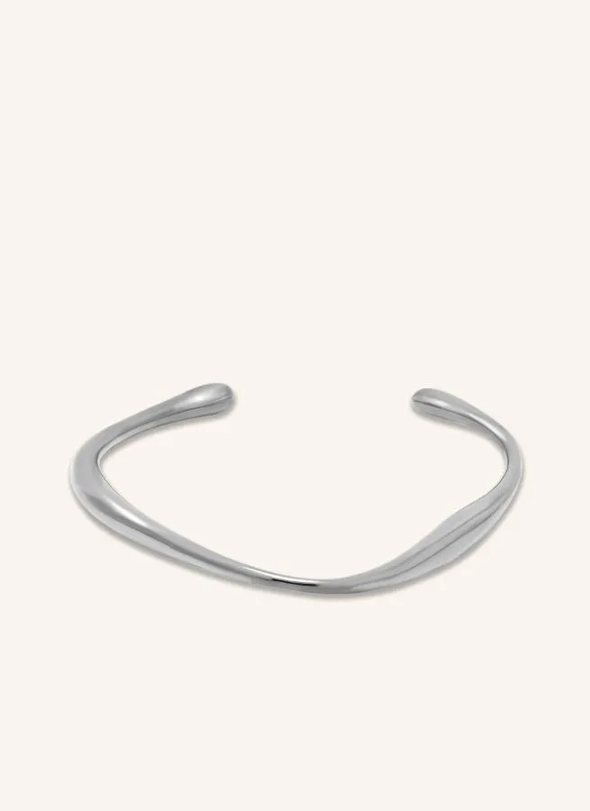 ALMYNOMA - Βραχιόλι cuff από ατσάλι Callista Silver Cuff