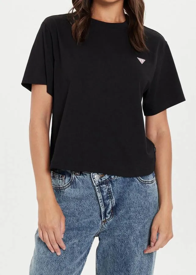 GUESS - Γυναικείο T-Shirt Boxy Fit W4YI05 K8HM0 Μαύρο