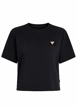 GUESS - Γυναικείο T-Shirt Boxy Fit W4YI05 K8HM0 Μαύρο