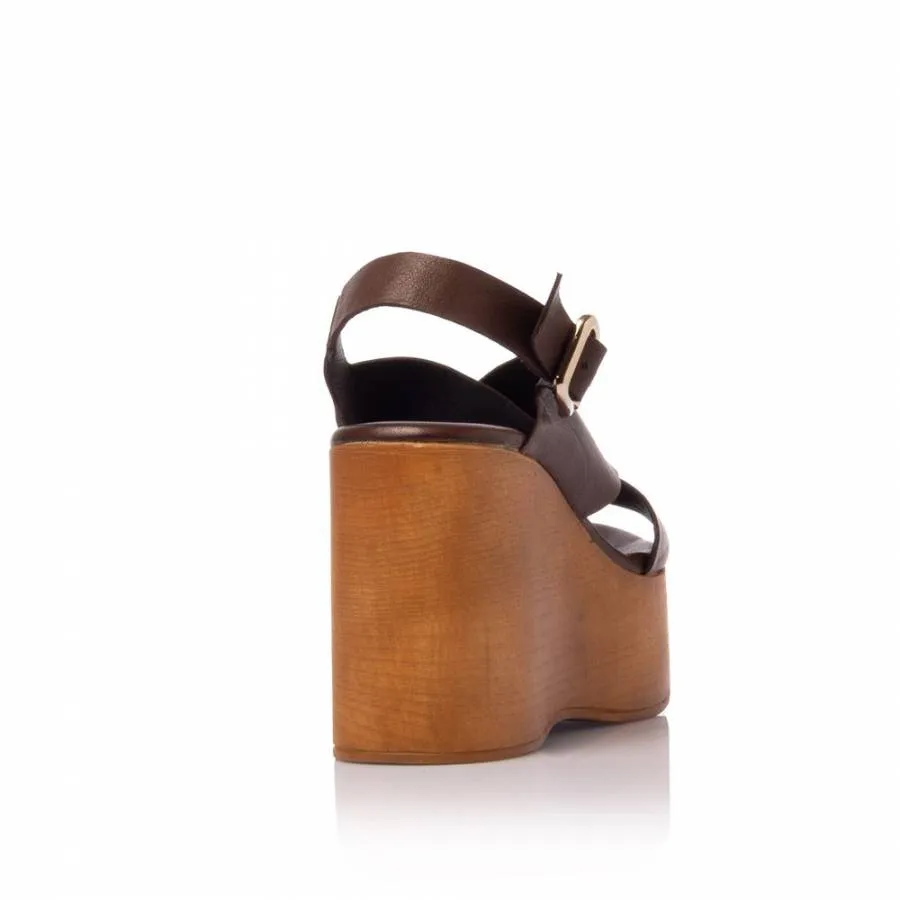 SANTE - Γυναικεία πλατφόρμα με άνετη φόρμα 26-136-50 espresso
