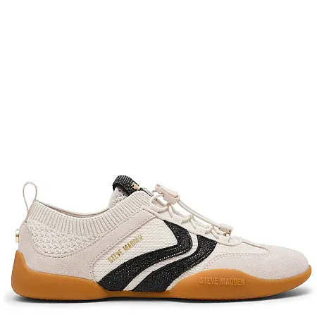 STEVE MADDEN- Γυναικεία sneakers BISCOTTI-R 11005248-03002-C1K ΕΚΡΟΥ- ΜΑΥΡΟ
