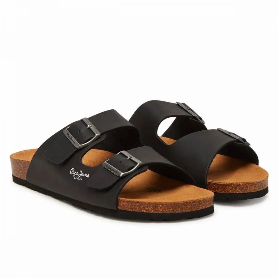 PEPE JEANS - Ανδρικές παντόφλες Bio Μ Double Kansas PMS90108-999 Μαύρο