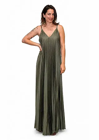 GLAM Exclucive Collection - Γυναικείο φόρεμα 292-3-100 Χακι