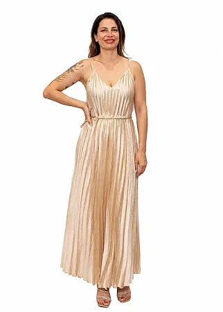 GLAM Exclucive Collection - Γυναικείο φόρεμα 292-3-100 Xρυσό