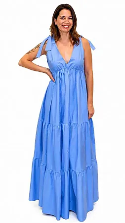 GLAM Exclucive Collection - Γυναικείο φόρεμα 292-5-70 Γαλάζιο