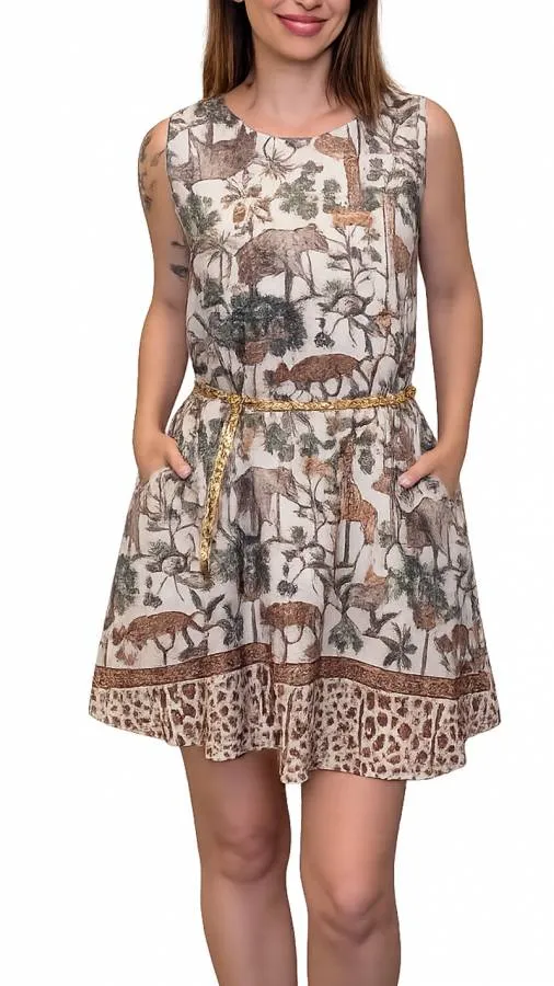 GLAM Exclucive Collection - Γυναικείο φόρεμα 292-6-20 Καφέ