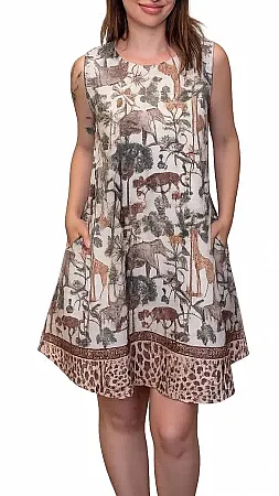 GLAM Exclucive Collection - Γυναικείο φόρεμα 292-6-20 Καφέ