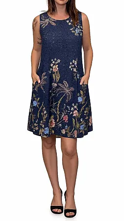 GLAM Exclucive Collection - Γυναικείο φόρεμα 292-9-80 Μπλέ